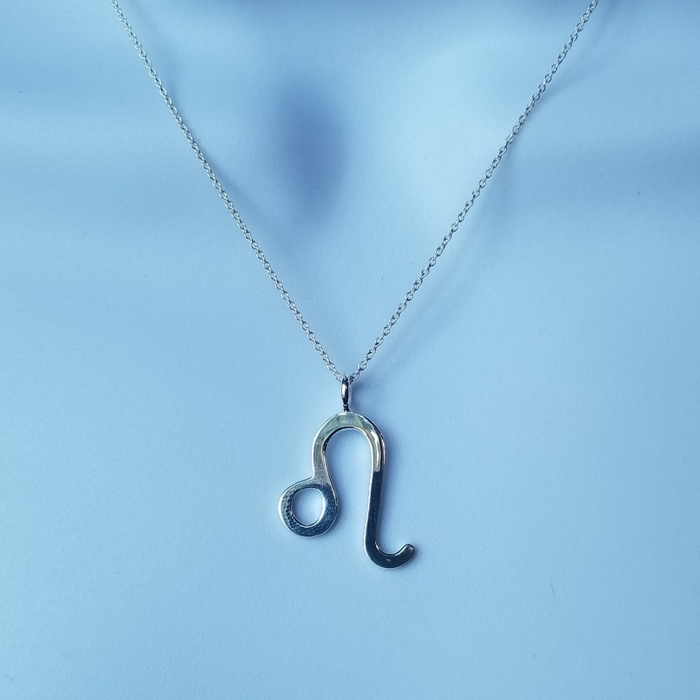 New Delicate 16" Sterling Silver Leo Necklace w/ G
